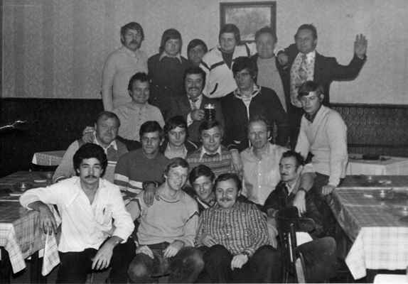1980 - trnovanští kuželkáři na soustředění :-) ve "Skaláku"