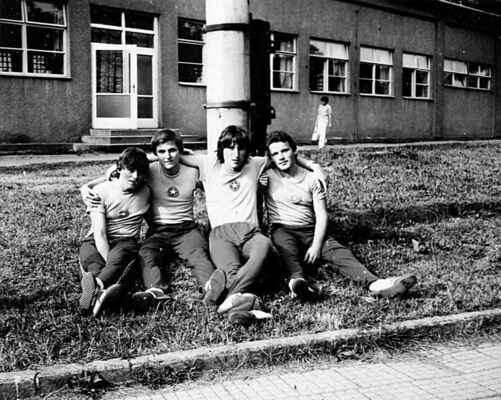 10.6.1979 - dorostenčtí mistři ČSSR, Zlín (bývalý Gottwaldov): M.Voráček, Z.Gúhl, Z.Kandl, R.Voráček