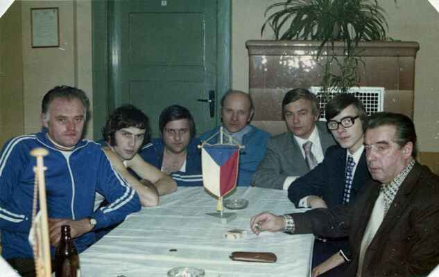 1977 - ve Fribergu, ?, J.Kandl ml., P.Petřík, Lad.Voráček, L.Procházka, Lum.Voráček, F.Nachtmann