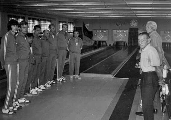 1977 - přátelský zápas ve Freibergu, J.Kandl ml., L.Procházka, P.Petřík, L.Gúhl, L.Voráček, F.Jakoubek, V.Hejný, F.Nachtmann
