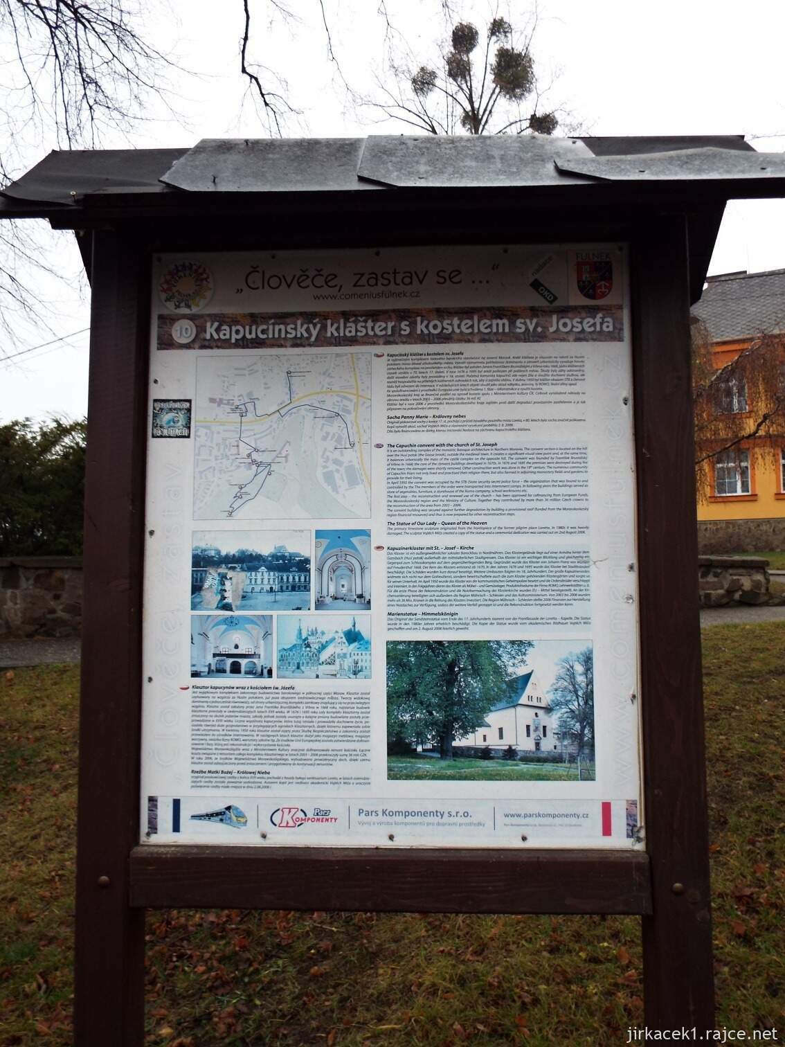C - Fulnek - kostel sv. Josefa a kapucínský klášter 13 - informační tabule