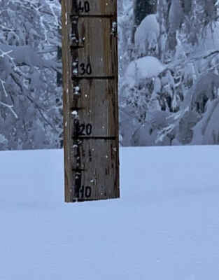 Na Almbergu 7. února, bude tento sněhostav zdejším maximem letošní zimy?