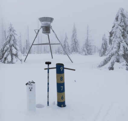 měření vodní hodnoty sněhu
